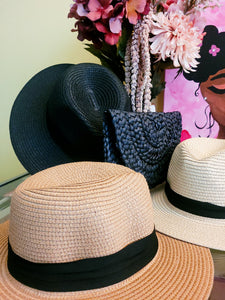 Amora | Woven Straw Fedora| 3 Colors