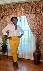 Perfect Pant| Straight- Legged {Mustard}