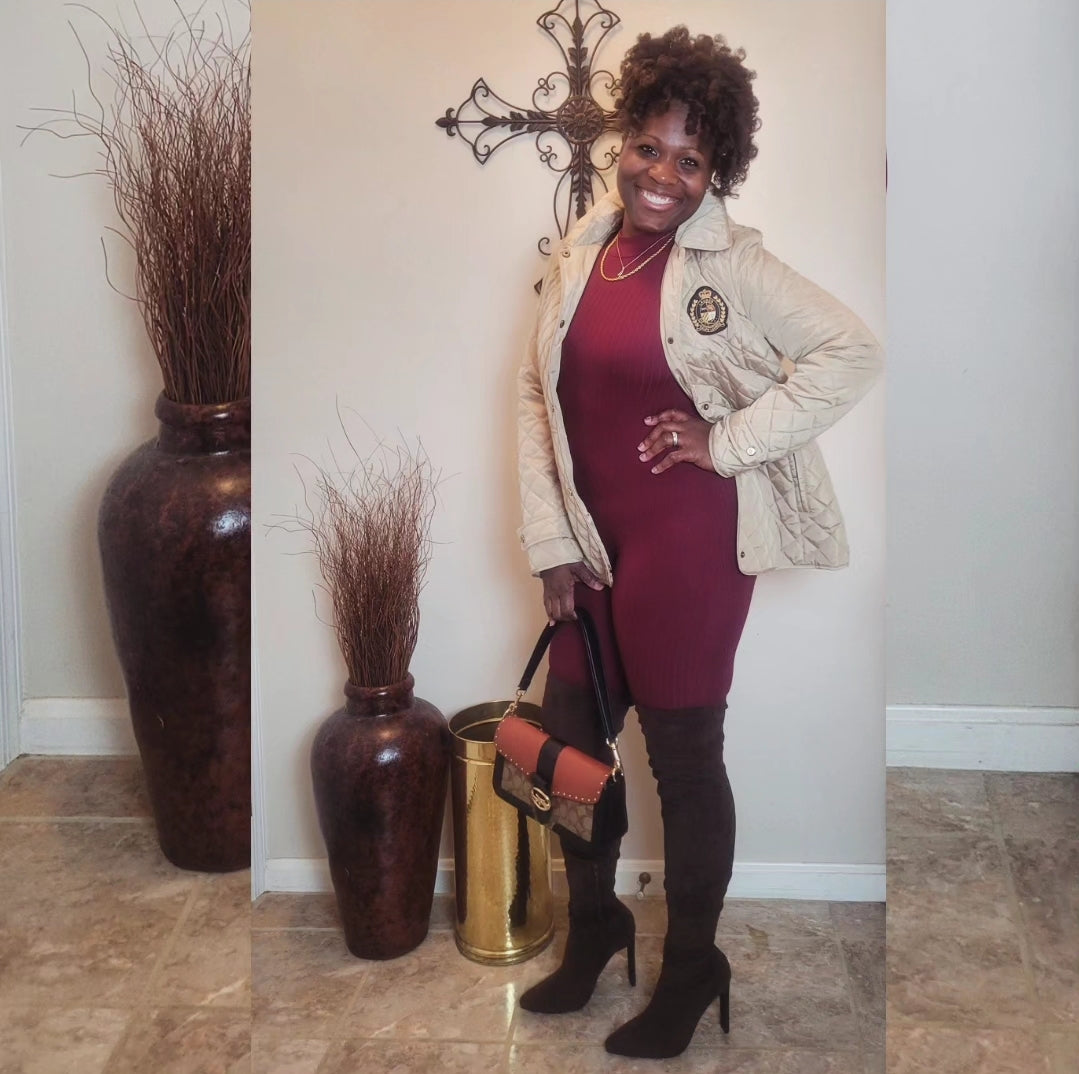Soft Life| Ribbed Jumpsuit {Burgundy}