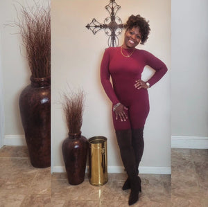 Soft Life| Ribbed Jumpsuit {Burgundy}