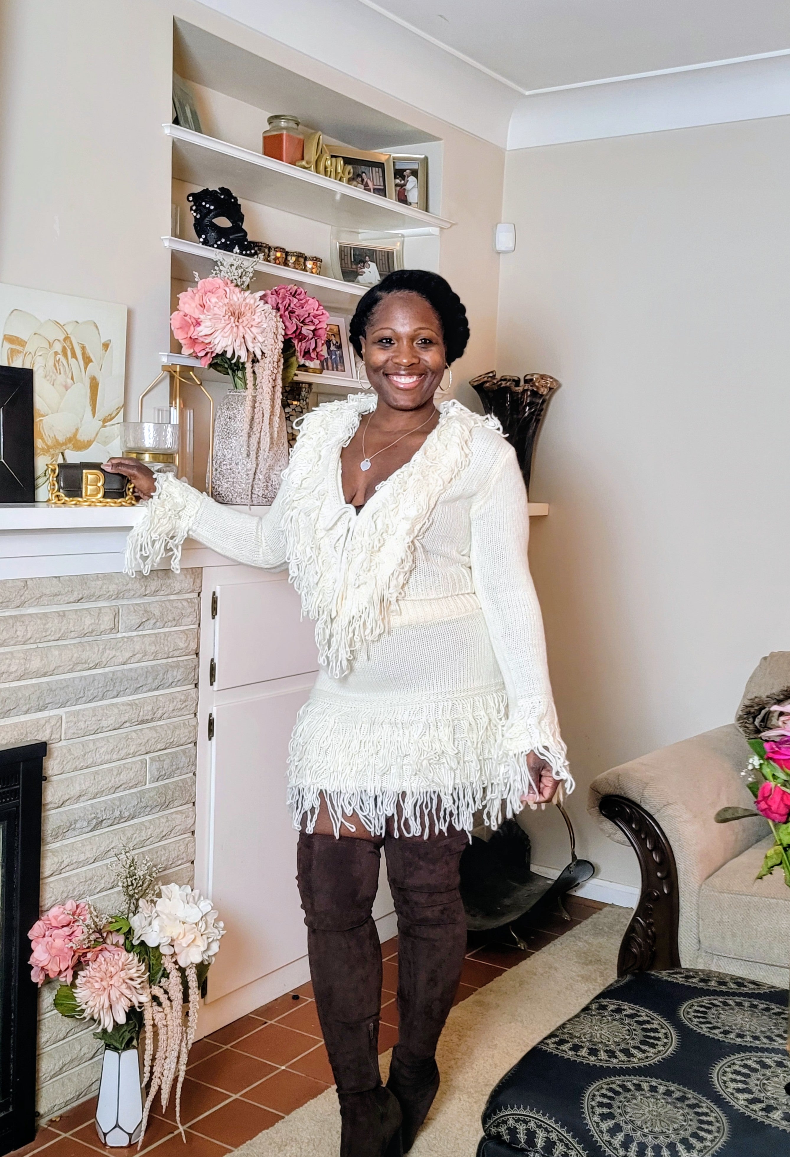 Pure Luxe| Fringe Knit Set