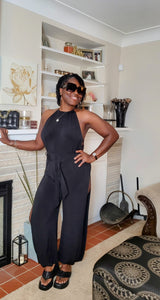Tahiti Nights| Halter Neck Jumpsuit