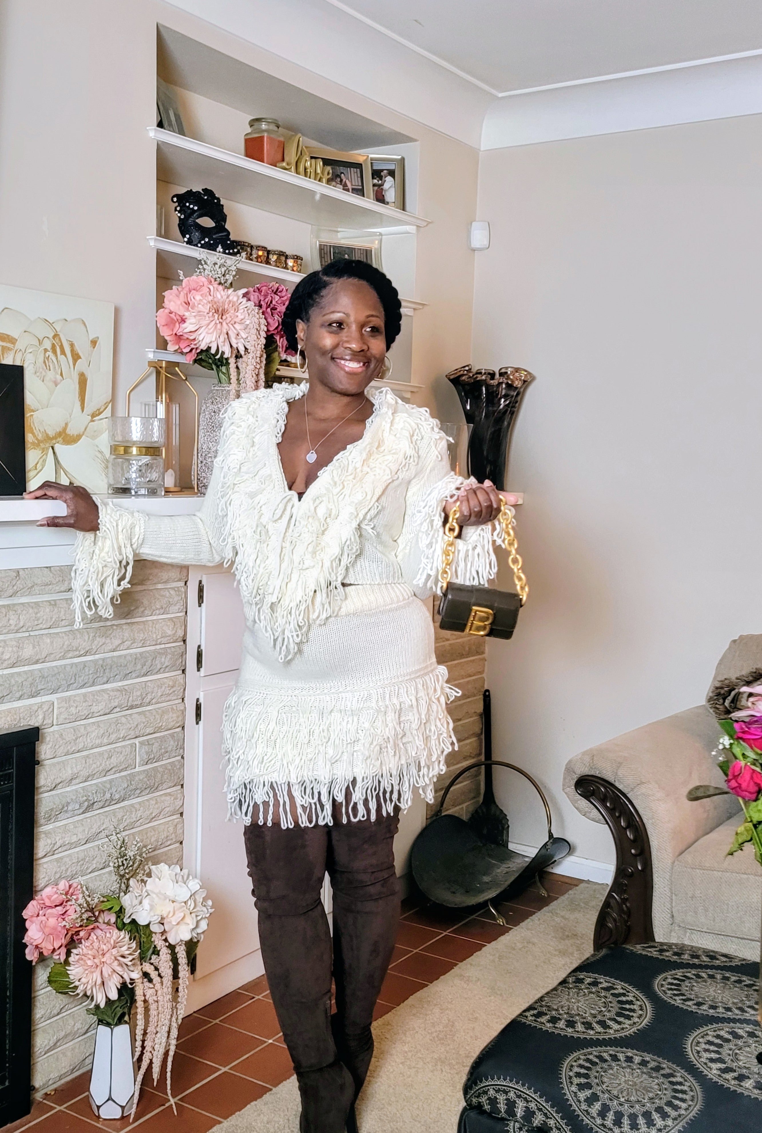 Pure Luxe| Fringe Knit Set