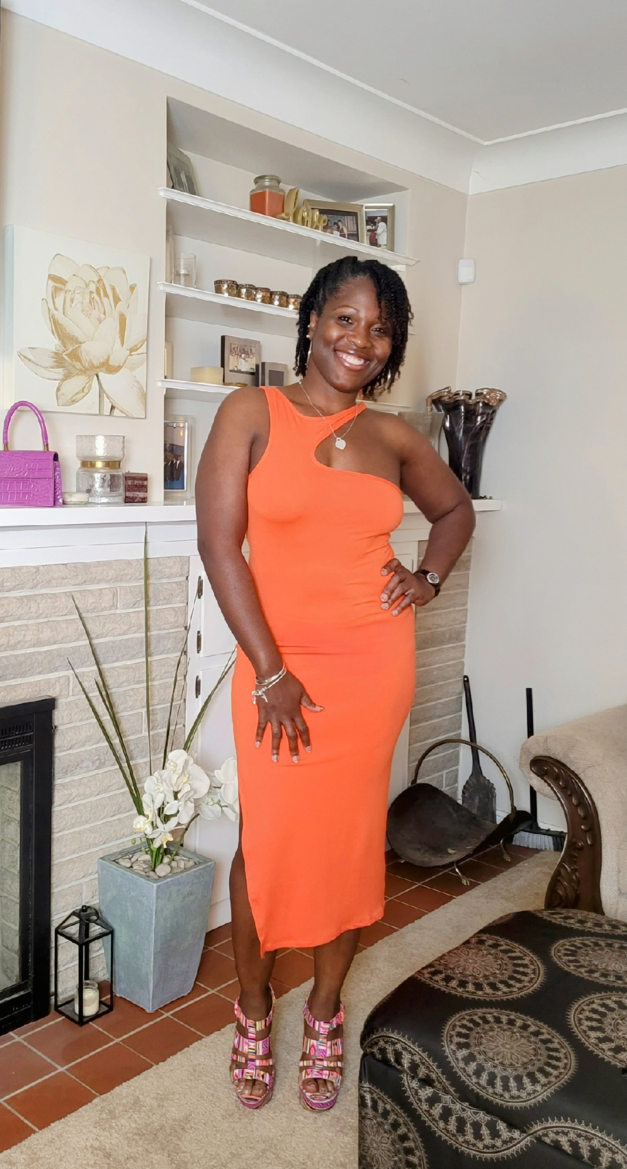 Day Party| Midi Dress {Orange}