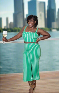 Yacht Life| Pinstripe Set {Kelly Green}