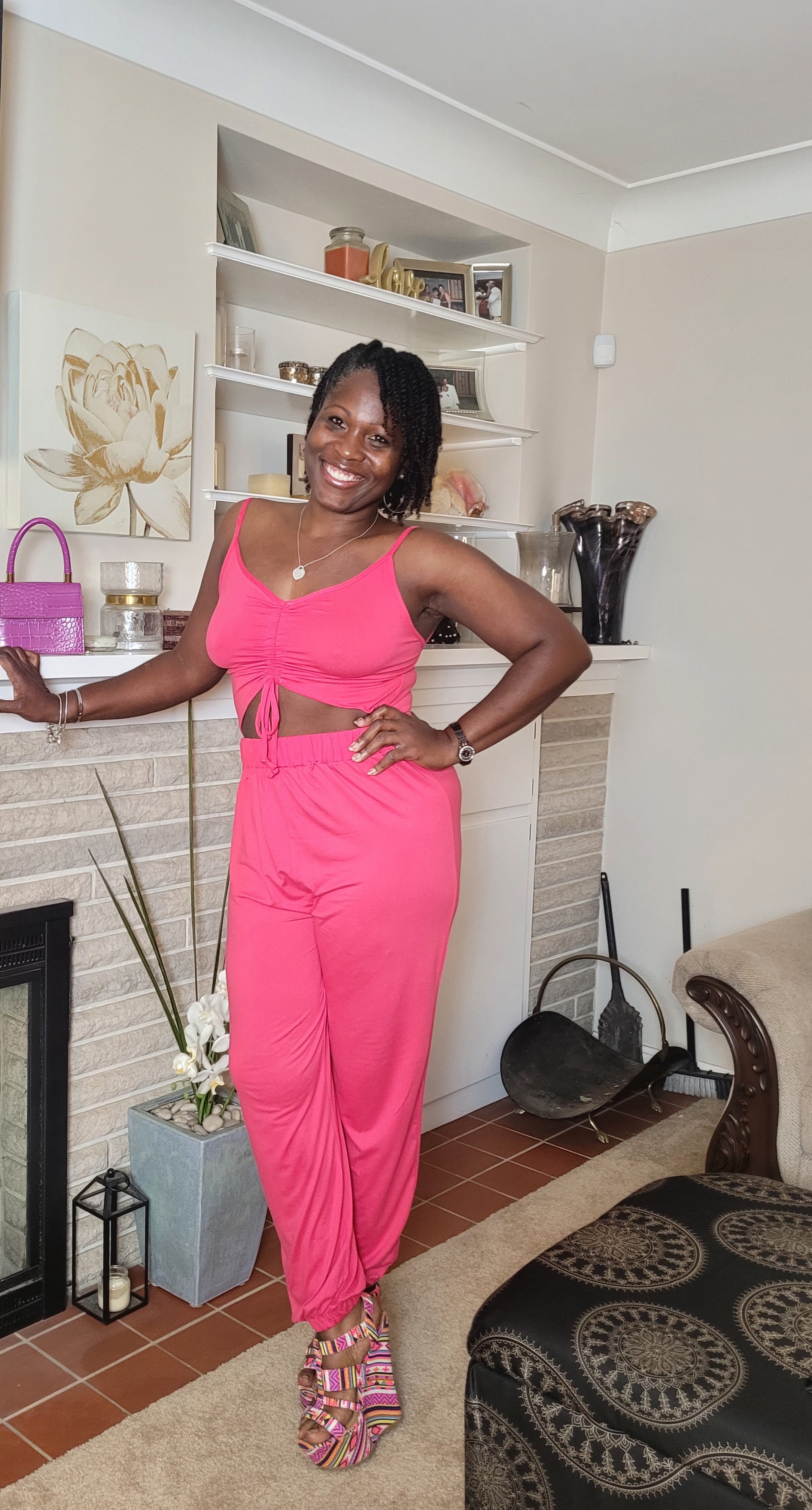 So Chill| Jumpsuit {Fuchsia}